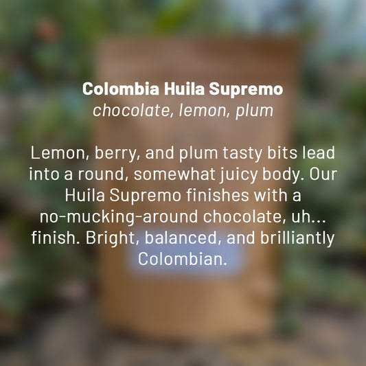 Colombia Huila Supremo roasted coffee beans - Premium coffee beans from Dancing Goat Coffee Roasters - From just $15! Shop now