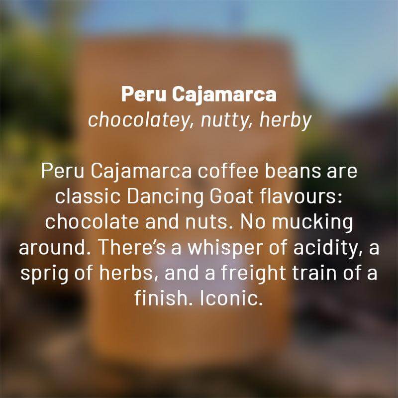 Peru Cajamarca roasted coffee beans - Premium coffee beans from Dancing Goat Coffee Roasters - From just $15! Shop now