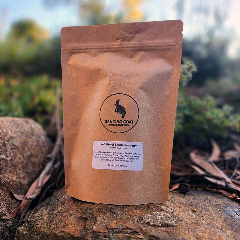 PNG Kimel Estate Peaberry roasted coffee beans - Premium coffee beans from Dancing Goat Coffee Roasters - From just $15! Shop now